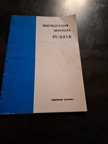 Bedienungsanleitung 221 r - bedienungsanleitung, ft-221-r